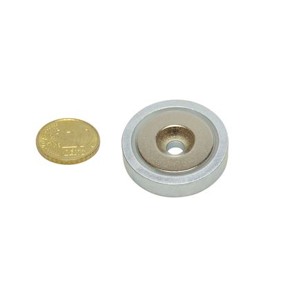 Imán de base con perforación y hundimiento, neodimio 32 mm | 31,7 kg | null