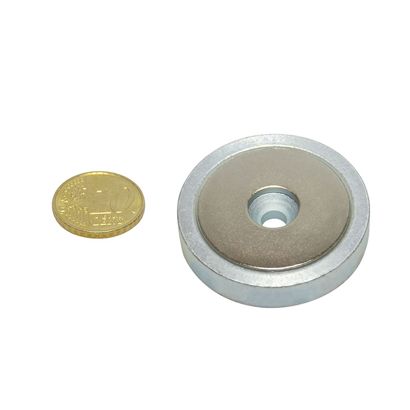 Imán de base con perforación y hundimiento, neodimio 40 mm | 58,2 kg | null