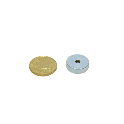 Bases magnéticas de SmCo con agujero avellanado 16 mm