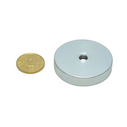 Bases magnéticas de SmCo con agujero avellanado 40 mm