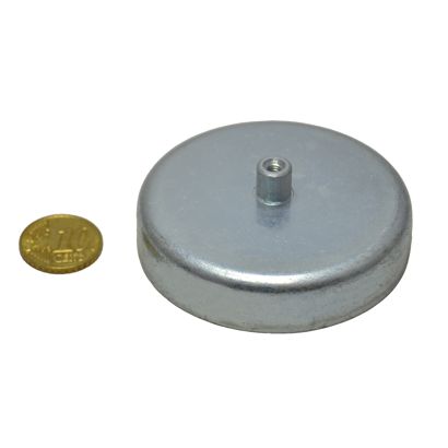 Bases magnéticas de ferrita con casquillo roscado 63 mm | 22 mm | null