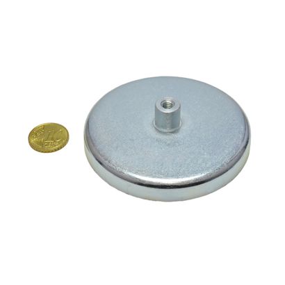 Bases magnéticas de ferrita con casquillo roscado 80 mm | 21,5 mm | null