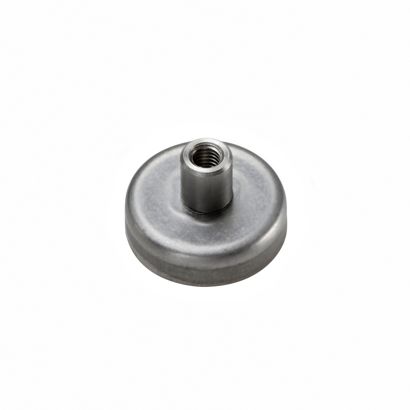 Bases magnéticas de ferrita con casquillo roscado 25 mm | 16 mm | ferrita|acero inoxidable 