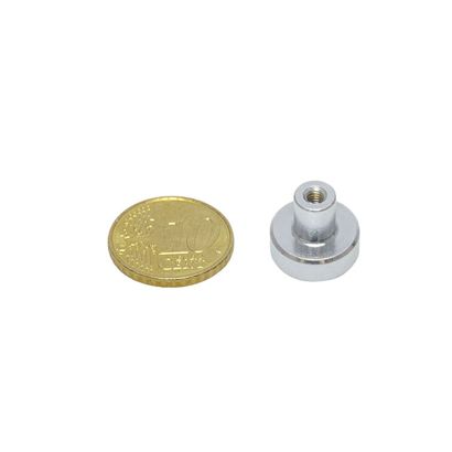 Imán de base con casquillo roscado, neodimio 13 mm | null