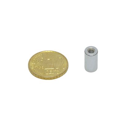 Imán de base con casquillo roscado, neodimio 6 mm | null