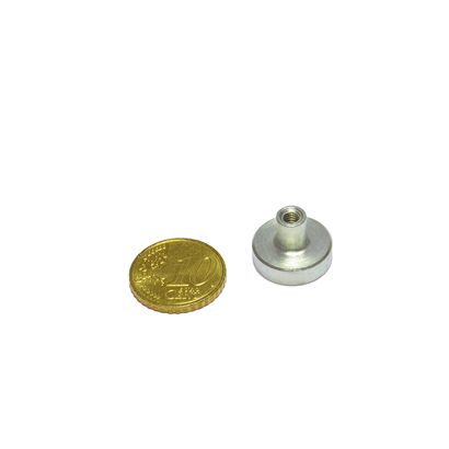 Bases magnéticas de SmCo con casquillo roscado 16 mm