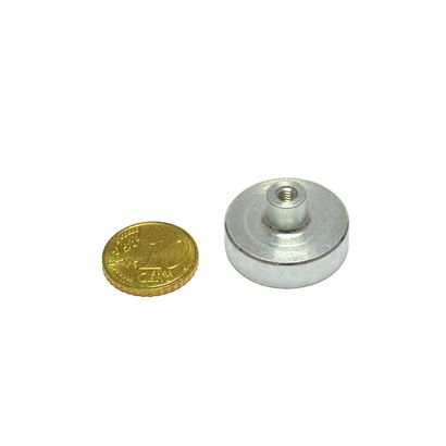 Bases magnéticas de SmCo con casquillo roscado 25 mm