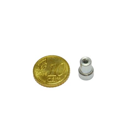 Bases magnéticas de SmCo con casquillo roscado 8 mm