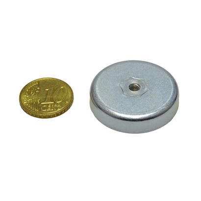 Bases magnéticas de ferrita con agujero roscado 32 mm | M4 | 7 mm