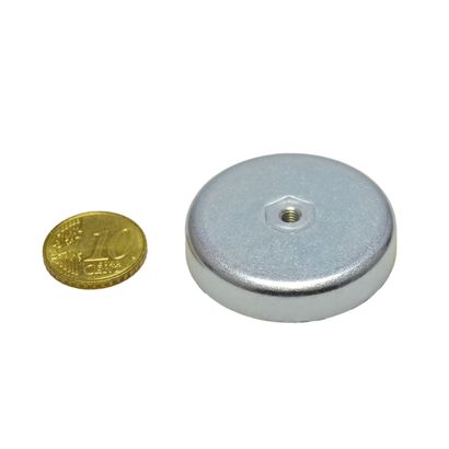 Bases magnéticas de ferrita con agujero roscado 40 mm | M4 | 8 mm