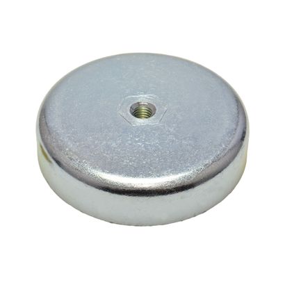 Bases magnéticas de ferrita con agujero roscado 80 mm | M8 | 18 mm