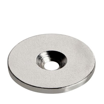 Disco de metal con agujero avellanado 34 mm