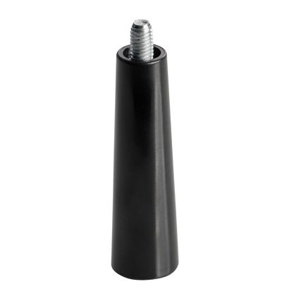 Mango de plástico con vástago roscado, negro M5x7 mm