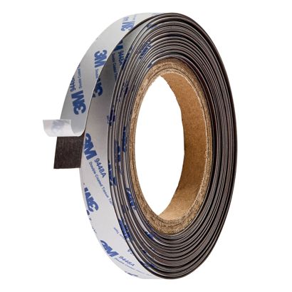 Cinta magnética de neodimio, autoadhesiva, extra fuerte 15 mm | 100 g/cm² | 10 m | 0,5 mm