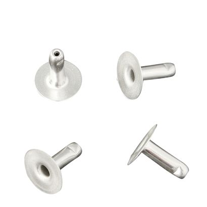 Remaches huecos dobles, parte inferior, abierta, clase A, 10 mm de diámetro del cabezal 