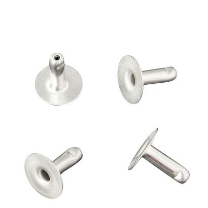 Remaches huecos dobles, parte inferior, abierta, clase A, 7,5 mm de diámetro del cabezal 