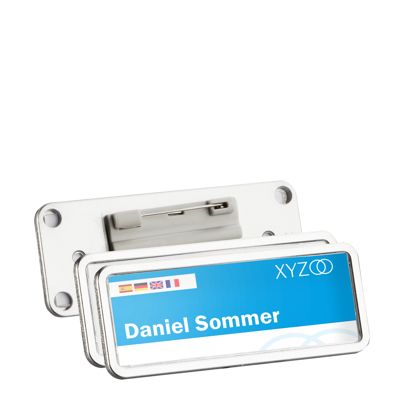 Tarjetas identificativas prendedor TEAM 75 x 27 mm 