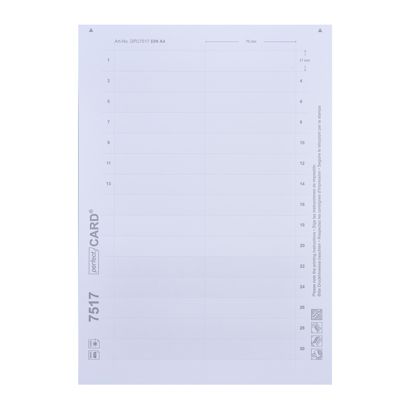 Plantillas de etiquetas imprimibles, en blanco Office/Profil 20, 75 x 17 mm