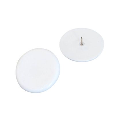 Chinchetas para tablones, ø = 30 mm blanco  | 100 unidades embaladas 