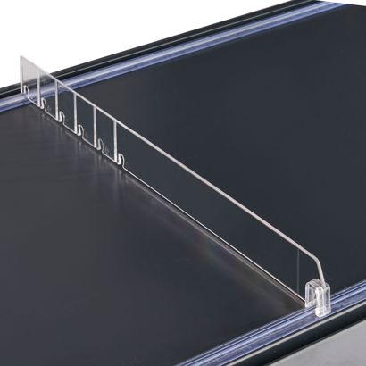 Separador "Flexible" sin tope frontal, transparente 30 mm | 485 mm