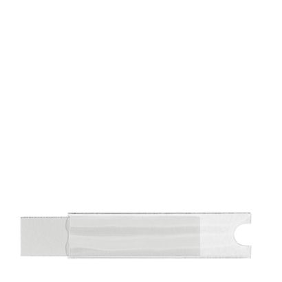 Fundas autoadhesivas para etiquetas, lado estrecho abierto 19 x 75 mm