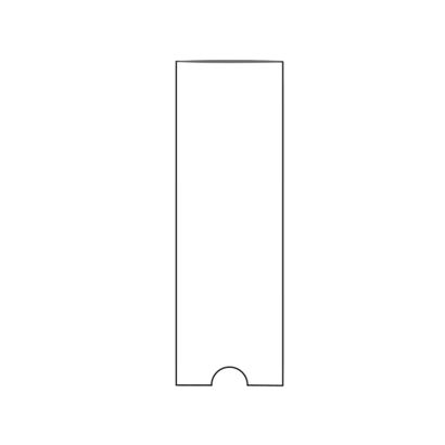 Fundas autoadhesivas para etiquetas, lado estrecho abierto 25 x 75 mm