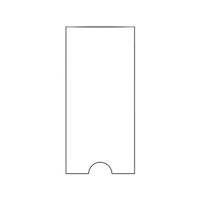 Fundas autoadhesivas para etiquetas, lado estrecho abierto 35 x 75 mm