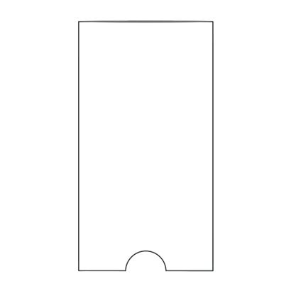 Fundas autoadhesivas para etiquetas, lado estrecho abierto 55 x 102 mm
