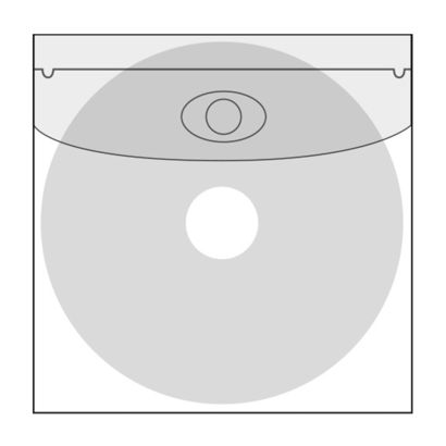 Estuches para CD, autoadhesivos, con solapa 