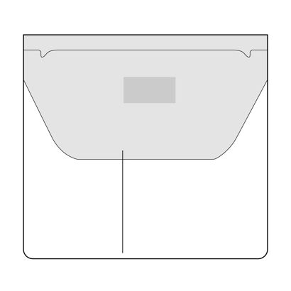Sobres rectangulares, 109 x 100 mm con solapa, 2 compartimentos 