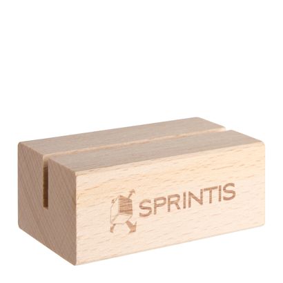 Portatarjetas MODUL con grabado 74 mm | madera de haya  | 2 caras en el lado longitudinal 