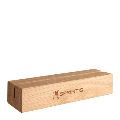Portatarjetas MODUL con grabado 148 mm | madera de roble  | 1 cara en el lado longitudinal 