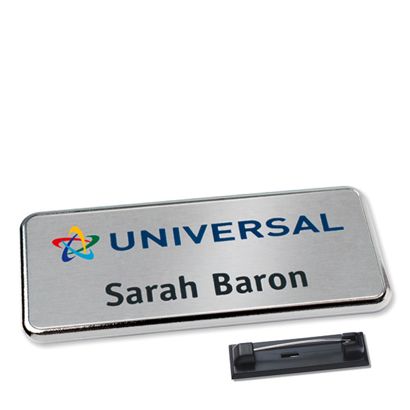 Tarjeta identificativa Icon® 'alu-complete' Imperdible de acero inoxidable | null