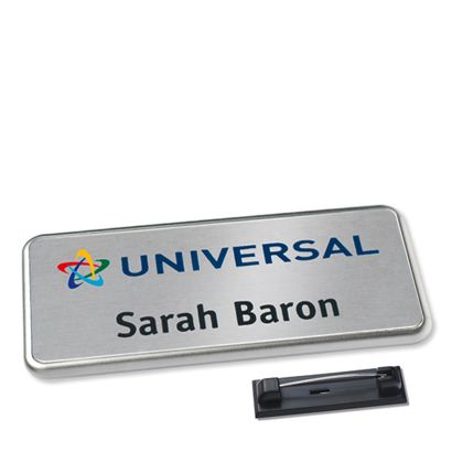 Tarjeta identificativa Icon® 'alu-complete' Imperdible de acero inoxidable | null