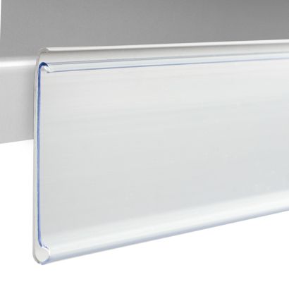 Regleta portaprecios DBR autoadhesiva con borde de agarre 39 mm | 1000 mm | blanco  | para pegar (cinta adhesiva estándar) 