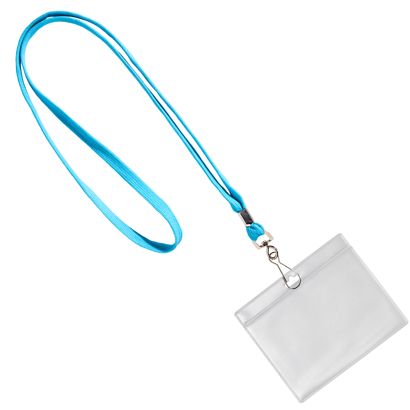 Porta tarjetas identificativas con lanyard formato horizontal | null | A7