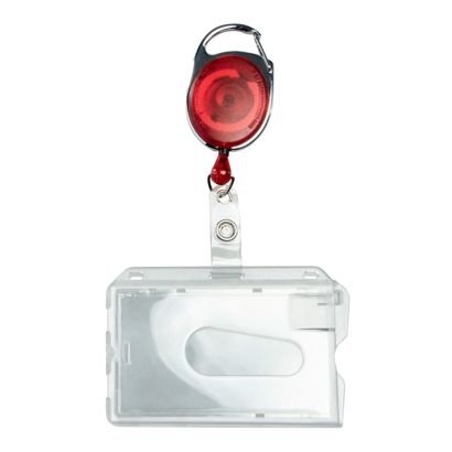 Funda tarjeta identificativa de plástico duro con llavero extensible null | null