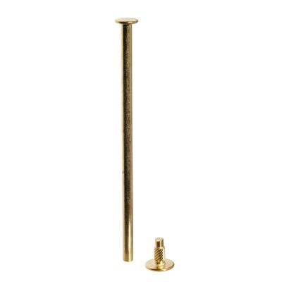 Tornillos para encuadernar con cabezal de inserción a presión, latonados 110 mm