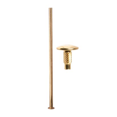 Tornillos para encuadernar con cabezal de inserción a presión, latonados 125 mm