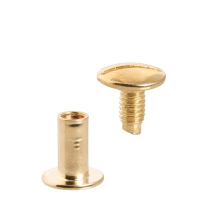 Tornillos para encuadernar, latonados null | 13 mm