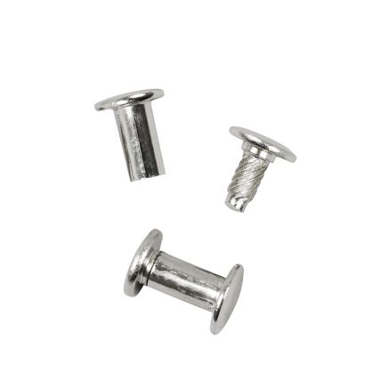 Tornillos para encuadernar con cabezal de inserción a presión, niquelados 13 mm