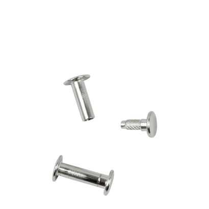 Tornillos para encuadernar con cabezal de inserción a presión, niquelados 17 mm