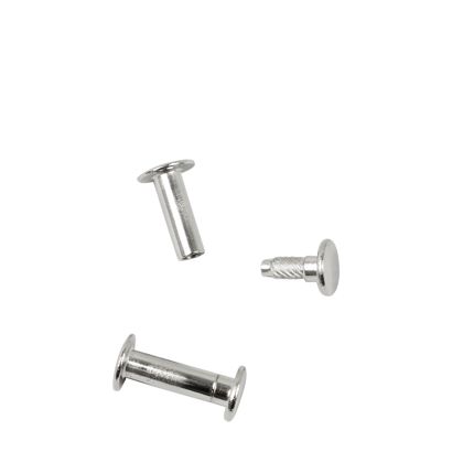 Tornillos para encuadernar con cabezal de inserción a presión, niquelados 18 mm