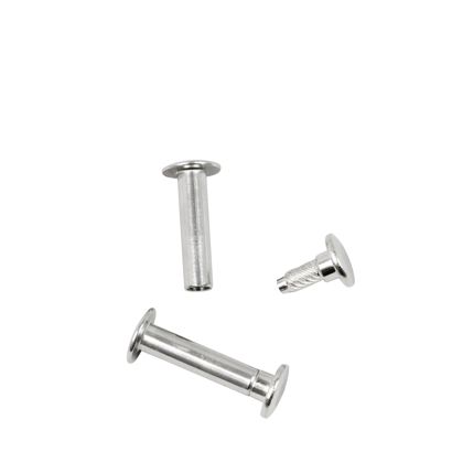Tornillos para encuadernar con cabezal de inserción a presión, niquelados 22 mm