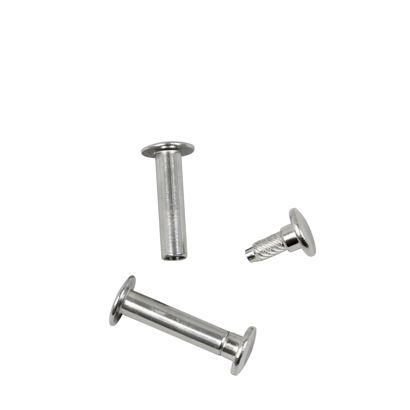 Tornillos para encuadernar con cabezal de inserción a presión, niquelados 23 mm