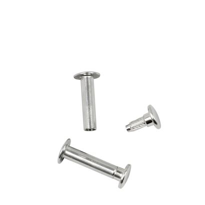 Tornillos para encuadernar con cabezal de inserción a presión, niquelados 24 mm