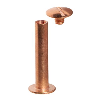 Tornillos para encuadernar, cobreados 25 mm