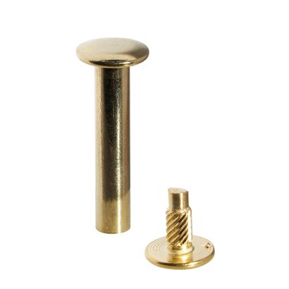 Tornillos para encuadernar con cabezal de inserción a presión, latonados 25 mm