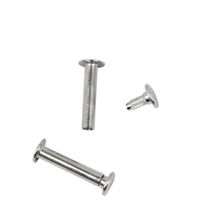 Tornillos para encuadernar con cabezal de inserción a presión, niquelados 26 mm