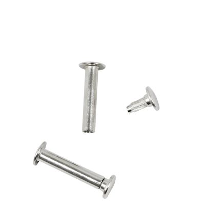 Tornillos para encuadernar con cabezal de inserción a presión, niquelados 27 mm